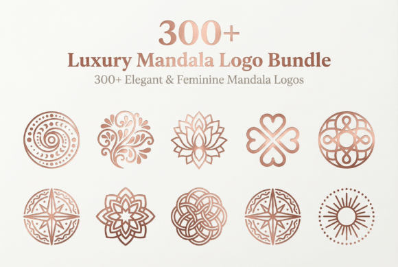 300 Mandala Logo Designs: Geometric Flo for Branding