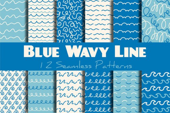 Bring Coastal Calm to Your Projects with Blue Wavy Line Patterns