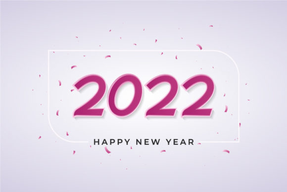 Celebrate with Style: Happy New Year 2022 Greeting with Purple