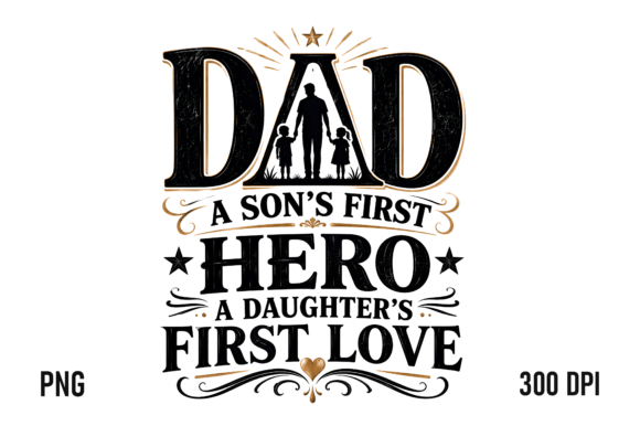 Dad First Hero PNG: A Design for Family Keepsakes