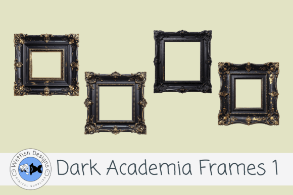 Dark Academia Frames 1: Vintage Elegance for Modern Designs