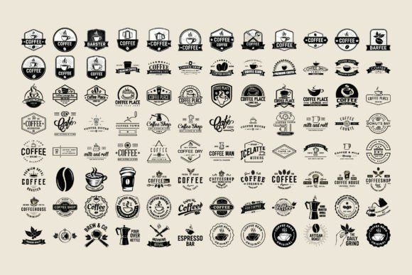 Elevate Your Brand with Coffee Badges: Cafe Logo Stamp Sticker Designs
