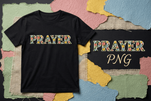 Floral Prayer Word PNG: Beautiful Faith-Based Design