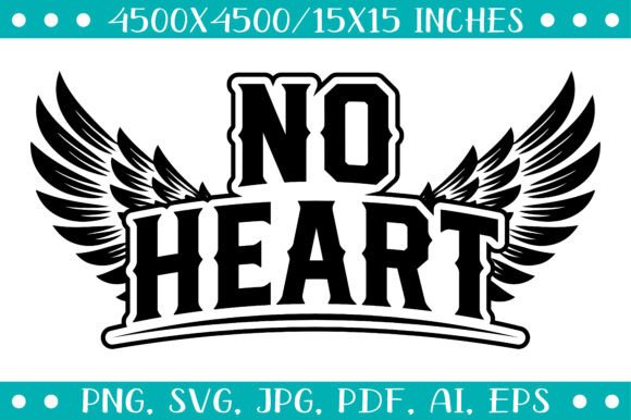 No Heart Graphic Design SVG: Clean, Modern Typography for Bold Brands