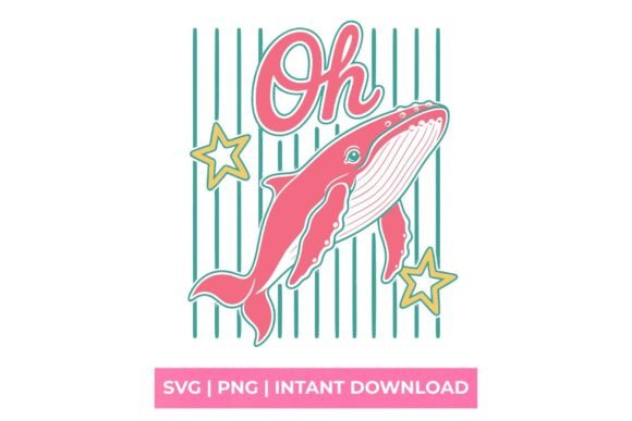 Oh Whale Retro Summer SVG: A Design Asset for Nostalgic Branding