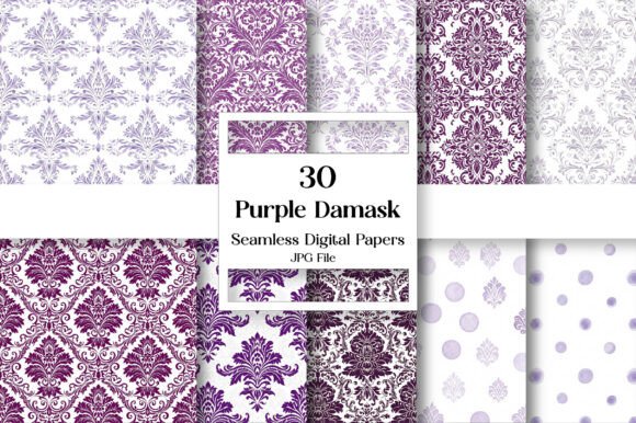 Purple Damask Digital Paper Pack: A Designer's Guide to Timeless Luxury