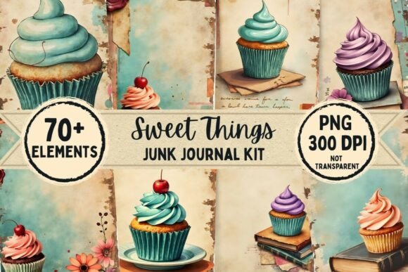 Sweeten Your Design Assets: The Vintage Sweet Things Junk Journal Kit