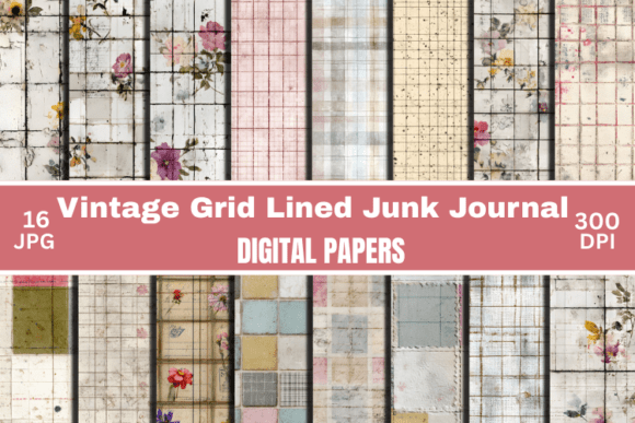 The Timeless Allure of Vintage Grid Lined Ephemera Junk Journal