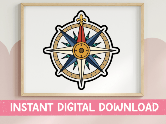 Timeless Direction: The Vintage Compass Rose Design