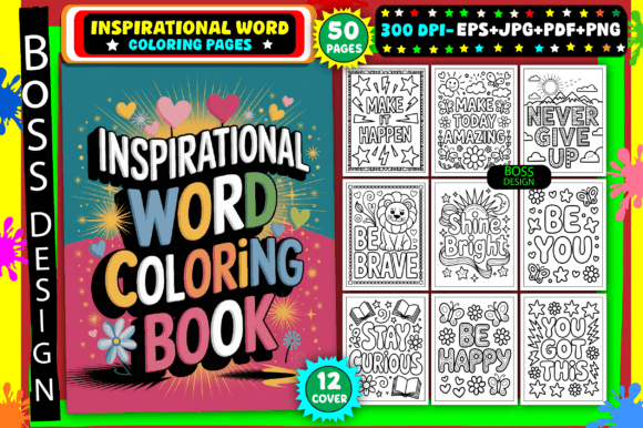 Transform Your Mindset with Inspirational Word Coloring Pages