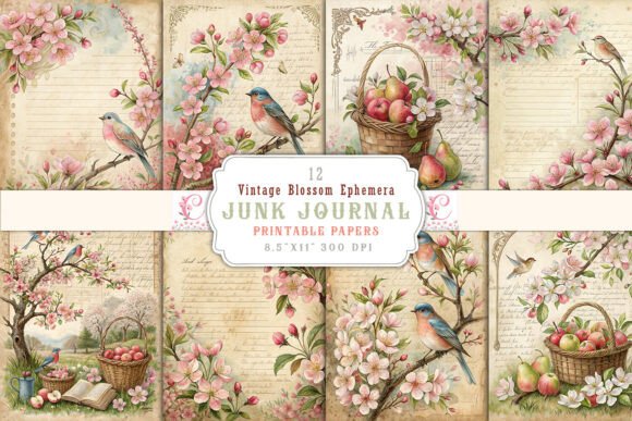 Vintage Blossom Ephemera Junk Journal: A Spring Awakening for Creatives