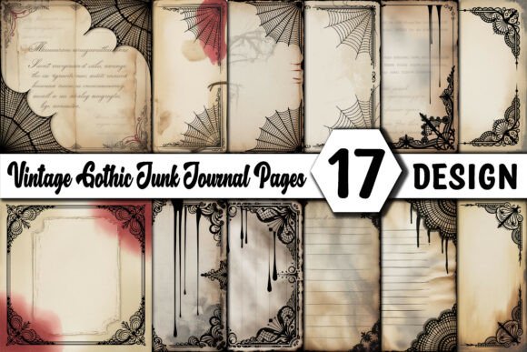 Vintage Gothic Junk Journal Pages: Crafting Dark Elegance